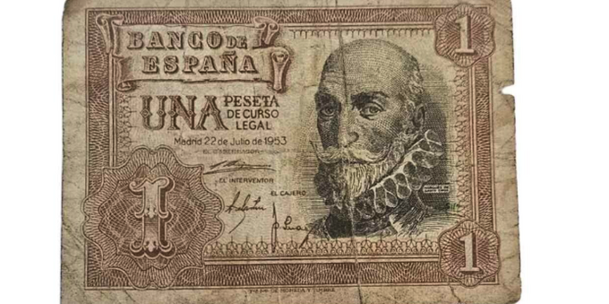 A 1953 banknote worth more than a new car. Its value reaches 25,000 euros