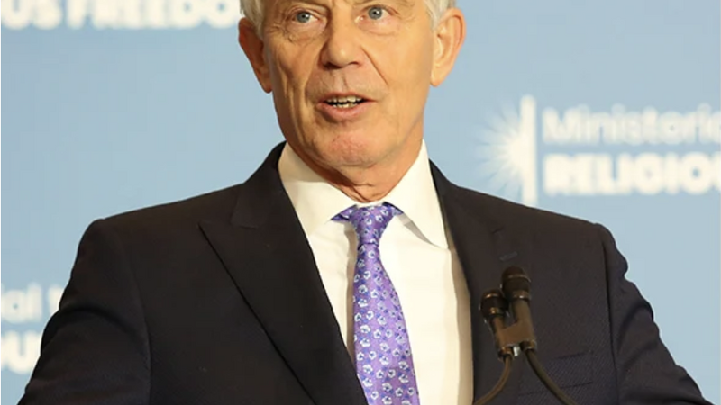 Tony Blair: ex UK prime minister launches attack on net-zero and urges for closer ties with Trump